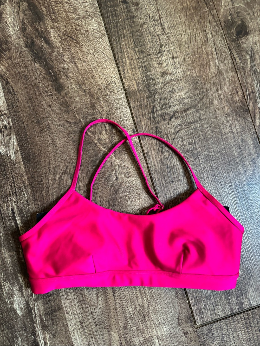 Alo Bright Hot Pink Strappy Bralette